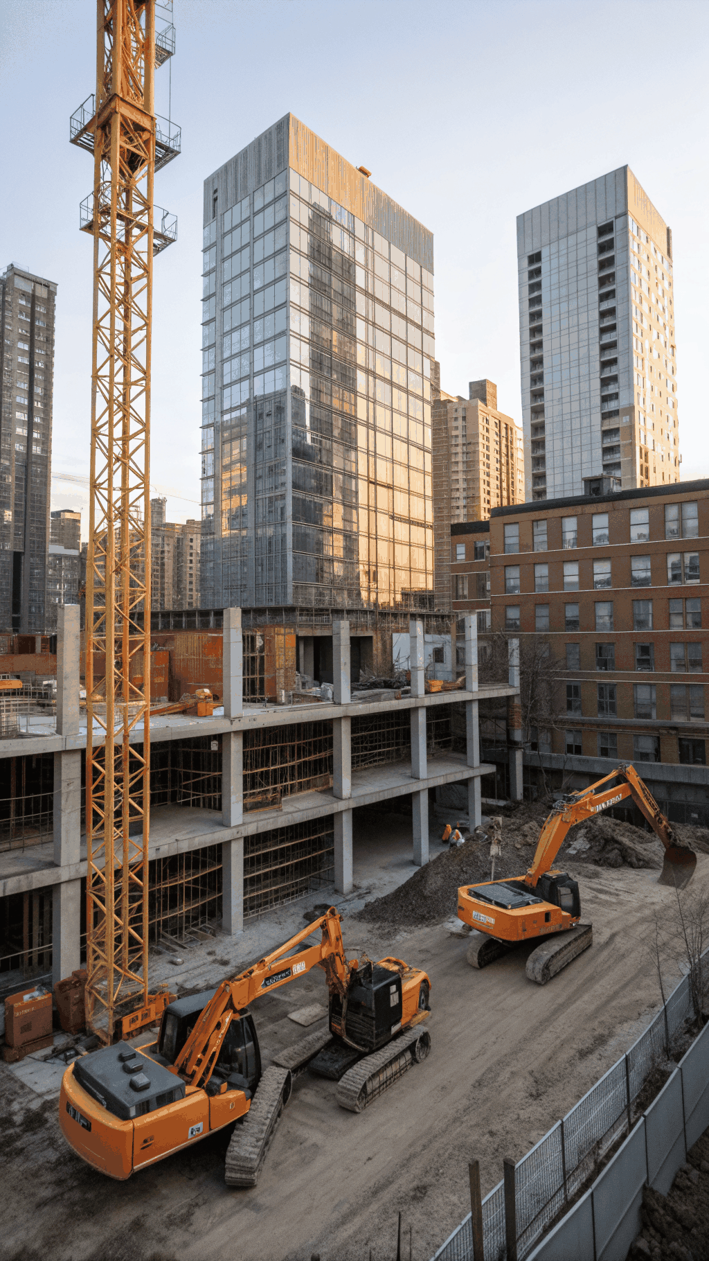 Tall complex construction project